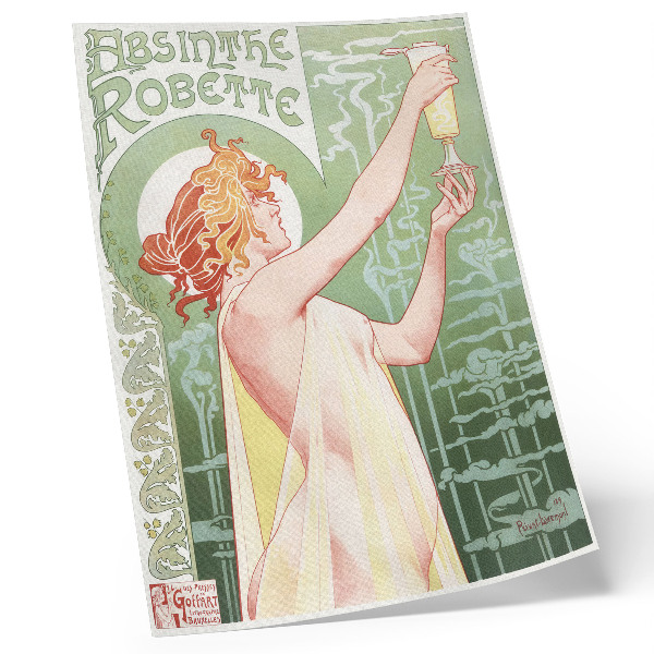 Poster Privat Livemont (1896), Chromolithografie von Absinthe Robette