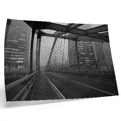 Kunstdruck poster City Bridge – majestätische Gebäude, schlichte Eleganz