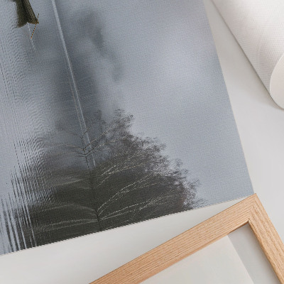 Kunstdruck poster Himmel und Wasser, Nebel und Bäume, Frieden und Stille