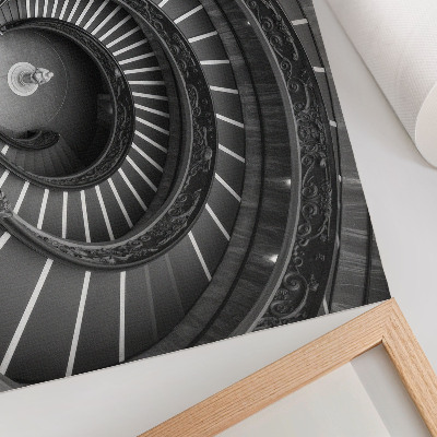 Kunstdruck poster Elegante Architektur von Wendeltreppen