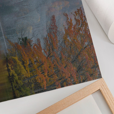 Kunstdruck poster Herbstfarben, See, friedliche Atmosphäre, Harmonie