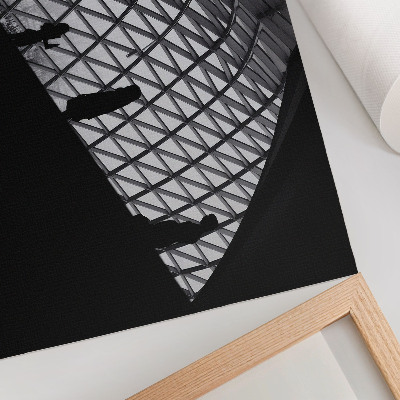 Poster Kontrast zur modernen Dachsilhouette