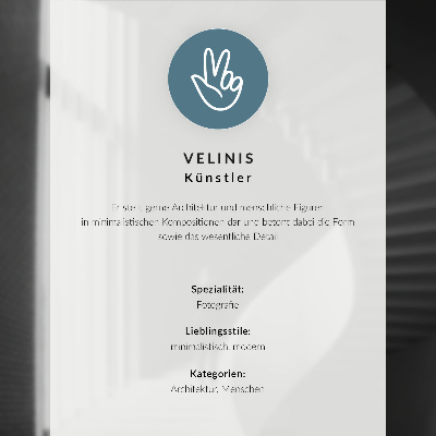 Poster Minimalistische Silhouette, starke Schatten, moderner Raum