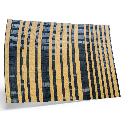 Poster Moderner Symmetriekontrast von Gelb und Blau