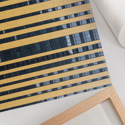 Poster Moderner Symmetriekontrast von Gelb und Blau
