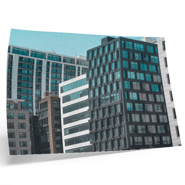 Poster kunstdruck Moderne Gebäude aus Glas, geometrische Harmonie