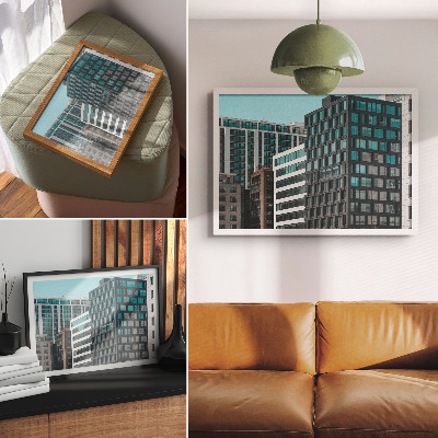 Poster kunstdruck Moderne Gebäude aus Glas, geometrische Harmonie