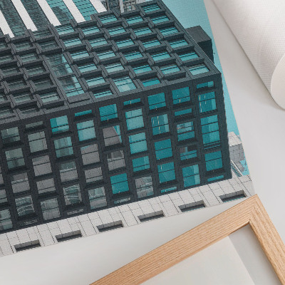 Poster kunstdruck Moderne Gebäude aus Glas, geometrische Harmonie