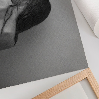 Kunstdruck poster Der minimalistische Charme von Figuren in Monochrom