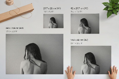 Kunstdruck poster Der minimalistische Charme von Figuren in Monochrom