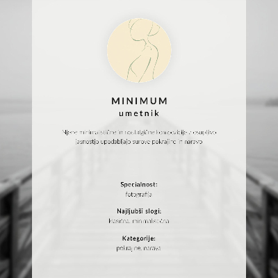 Kunstdruck poster Eine einsame Gestalt auf einem Pier im Nebel