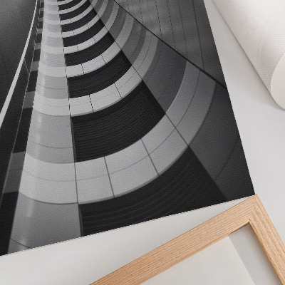 Poster Moderner geometrischer Raumtunnel