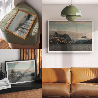 Poster Monumentale Berge im Schatten von Frieden und Wolken