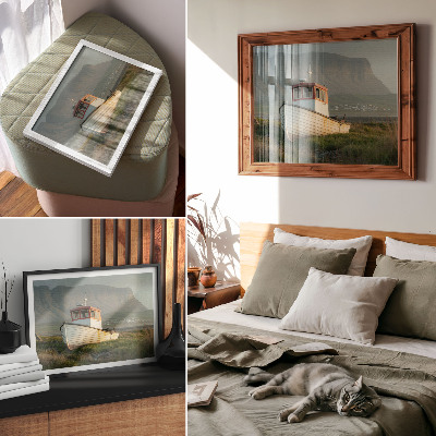 Kunstdruck poster Łódź Bergpanorama Klima Nostalgie