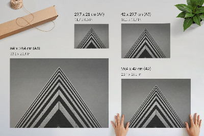 Kunstdruck poster Symmetrie, Linien, Monochromie, dynamische Komposition