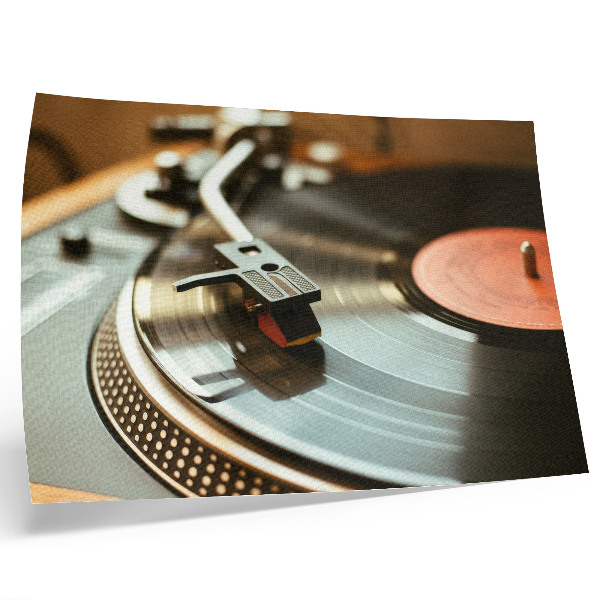 Poster kunstdruck Nostalgische Vintage-Musikatmosphäre Grammophon