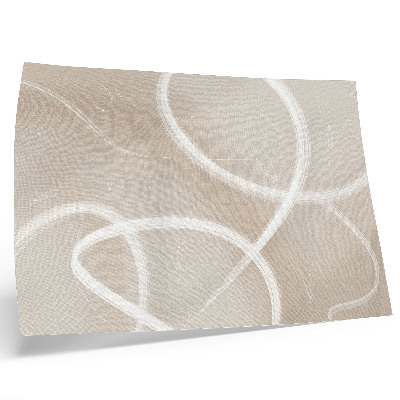 Poster kunstdruck Subtile beige Wellen und zarte Linien