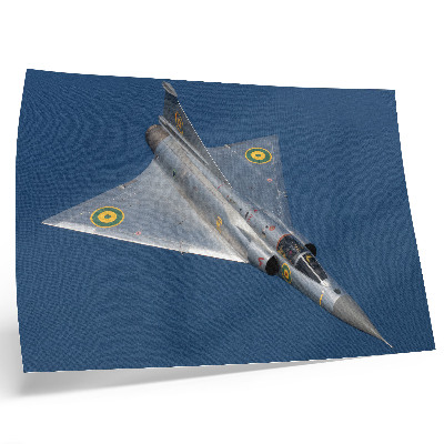 Kunstdruck poster Ein dynamischer Militärjet in der Luft