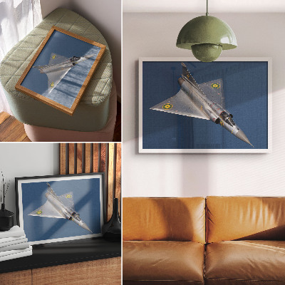 Kunstdruck poster Ein dynamischer Militärjet in der Luft