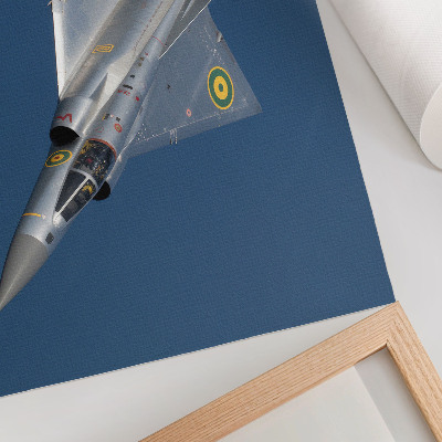 Kunstdruck poster Ein dynamischer Militärjet in der Luft