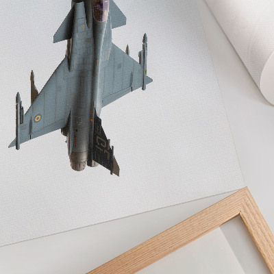 Kunstdruck poster Ein moderner Kampfjet im Flug gegen den Himmel
