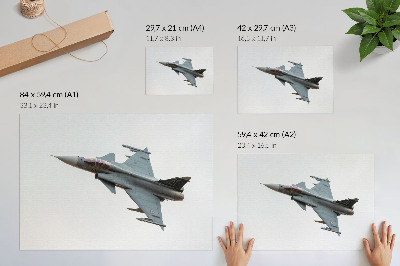 Kunstdruck poster Ein moderner Kampfjet im Flug gegen den Himmel