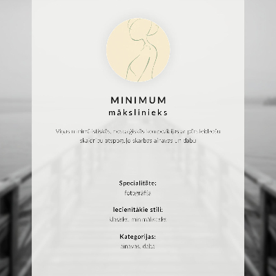 Poster Minimalistisches winterliches Baumlandschafts-Harmoniemotiv