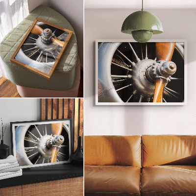 Kunstdruck poster Metallene Propellerelemente im Industrie-Look