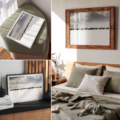 Poster kunstdruck Rentiere im Schnee, Stille und Weite
