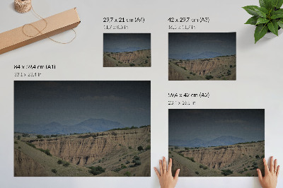 Poster kunstdruck Weite Täler, Klippen, Berge – Naturlandschaft
