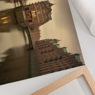 Kunstdruck poster Historische Gebäude, Kanäle, ruhiges Wasser, Brücken