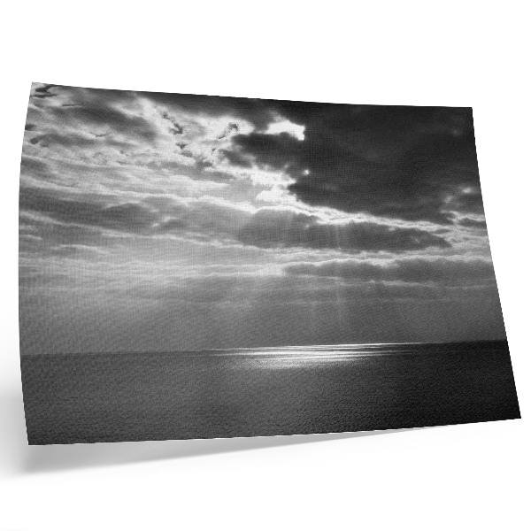 Poster kunstdruck Dynamischer Himmel über einem ruhigen Ozean