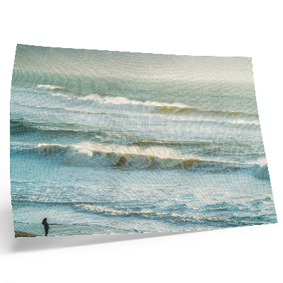 Poster kunstdruck Meer, Wellen, Mensch, Küste, Natur, Dynamik