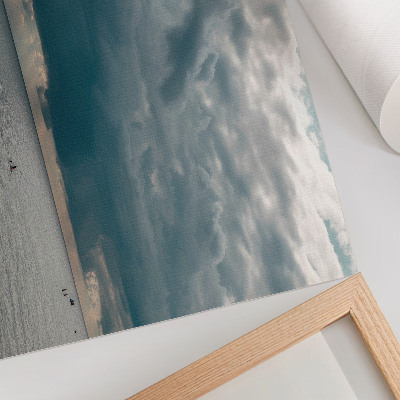 Kunstdruck poster Stürmischer Himmel über einem Ozean voller Raum