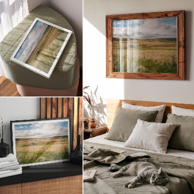 Poster kunstdruck Malerische Landschaft, Natur, Hütte, Einsamkeit