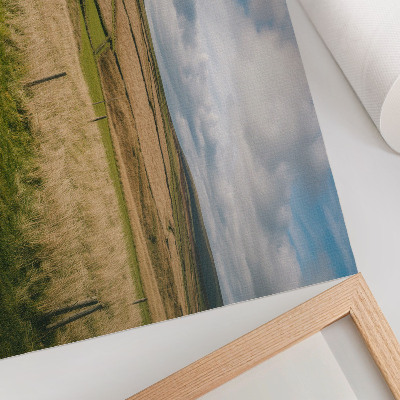 Poster kunstdruck Malerische Landschaft, Natur, Hütte, Einsamkeit