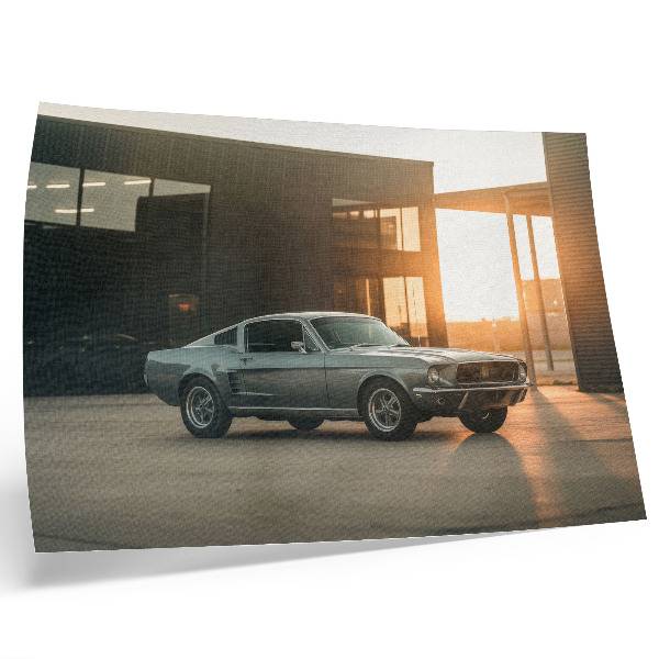 Poster kunstdruck Ein Oldtimer vor architektonischer Kulisse