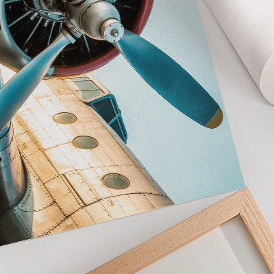 Poster Eine Aufnahme eines Flugzeugtriebwerks, Technologie und Moderne