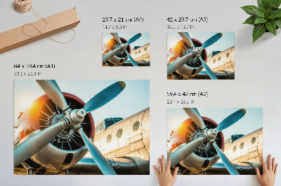Poster Eine Aufnahme eines Flugzeugtriebwerks, Technologie und Moderne