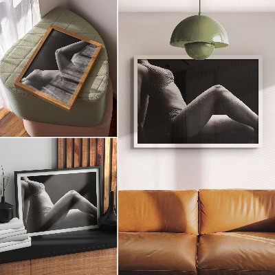 Poster kunstdruck Schwarz-Weiß-Ästhetik mit einer harmonischen Komposition