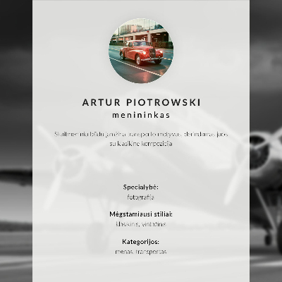Poster Altes Flugzeug in monochromen Farben