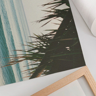 Poster Strand, Surfen, Wellen, Palmen, Natürlichkeit, Frieden