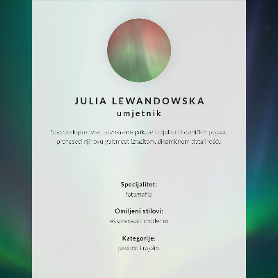 Kunstdruck poster Grüne Aurora, schimmernde Lichter, ruhige Oberfläche