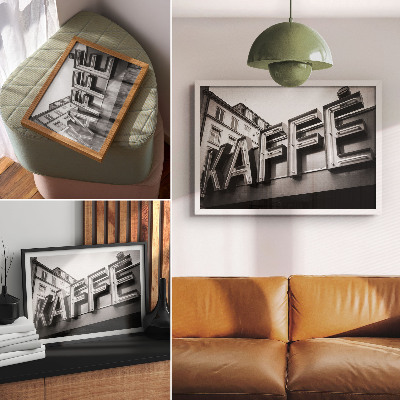 Poster kunstdruck Neonfarbener minimalistischer Rahmen im urbanen Stil