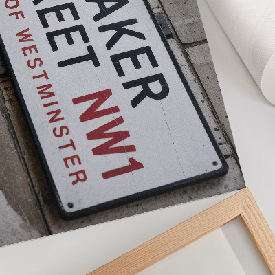 Poster kunstdruck Baker Street Westminster Straßenschild