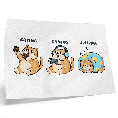 Poster kunstdruck Lustige Katzenillustrationen, süß und lustig