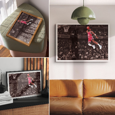 Poster Sportdynamik – Illustration mit kontrastierenden Farben
