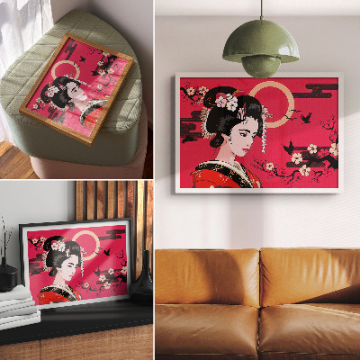 Poster kunstdruck Orientalische Motive, moderne Blumenkomposition