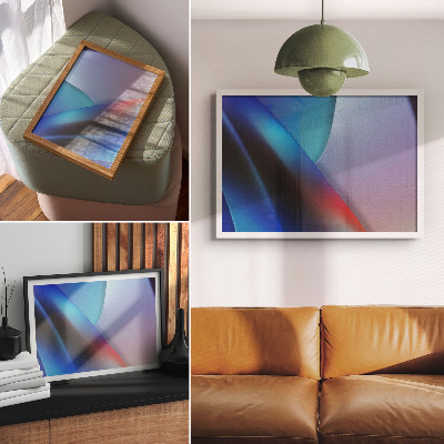 Poster kunstdruck Tiefblaue und violette Töne, verschwommene Übergänge