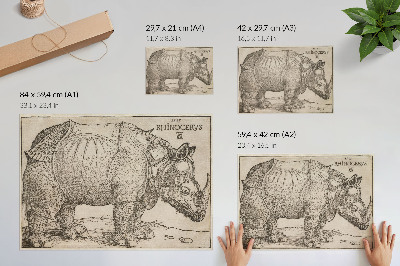 Poster kunstdruck Nashorn (1515) von Albrecht Dürer